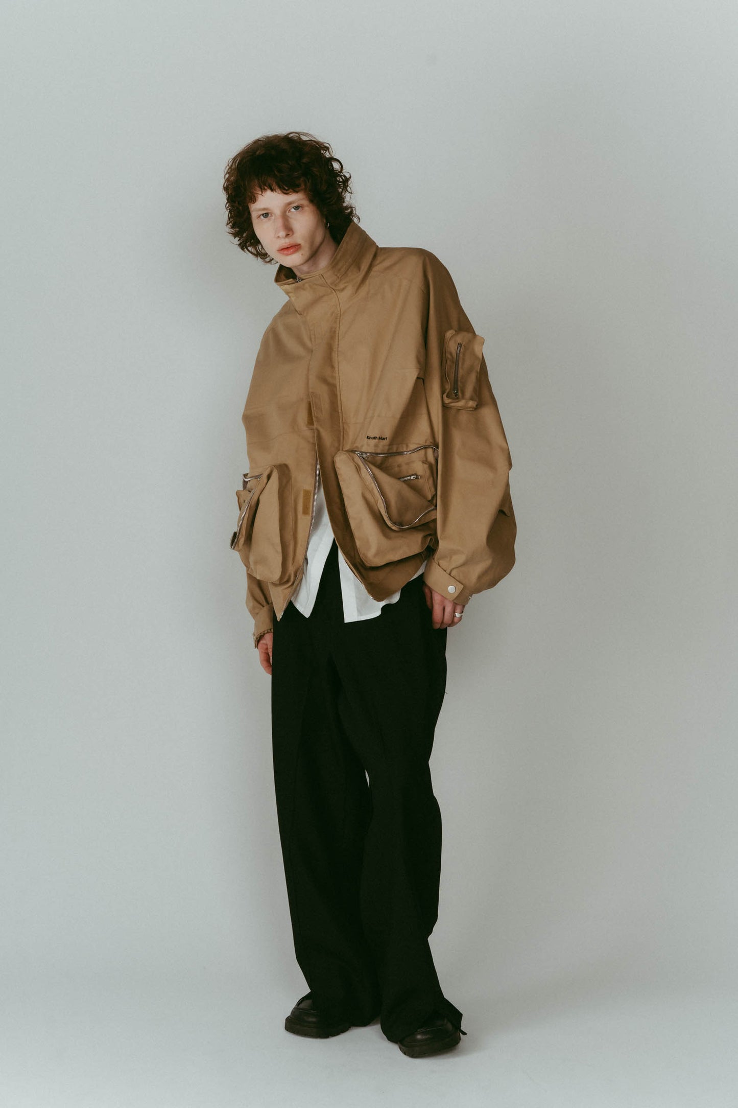 2way nylon blouson(unisex)/camel