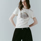 studded compact tee/ivory