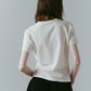 studded compact tee/ivory