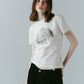 studded compact tee/ivory