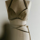 wrap leather bustier/2color