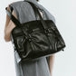 school style leather bag/2color