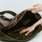 school style leather bag/2color