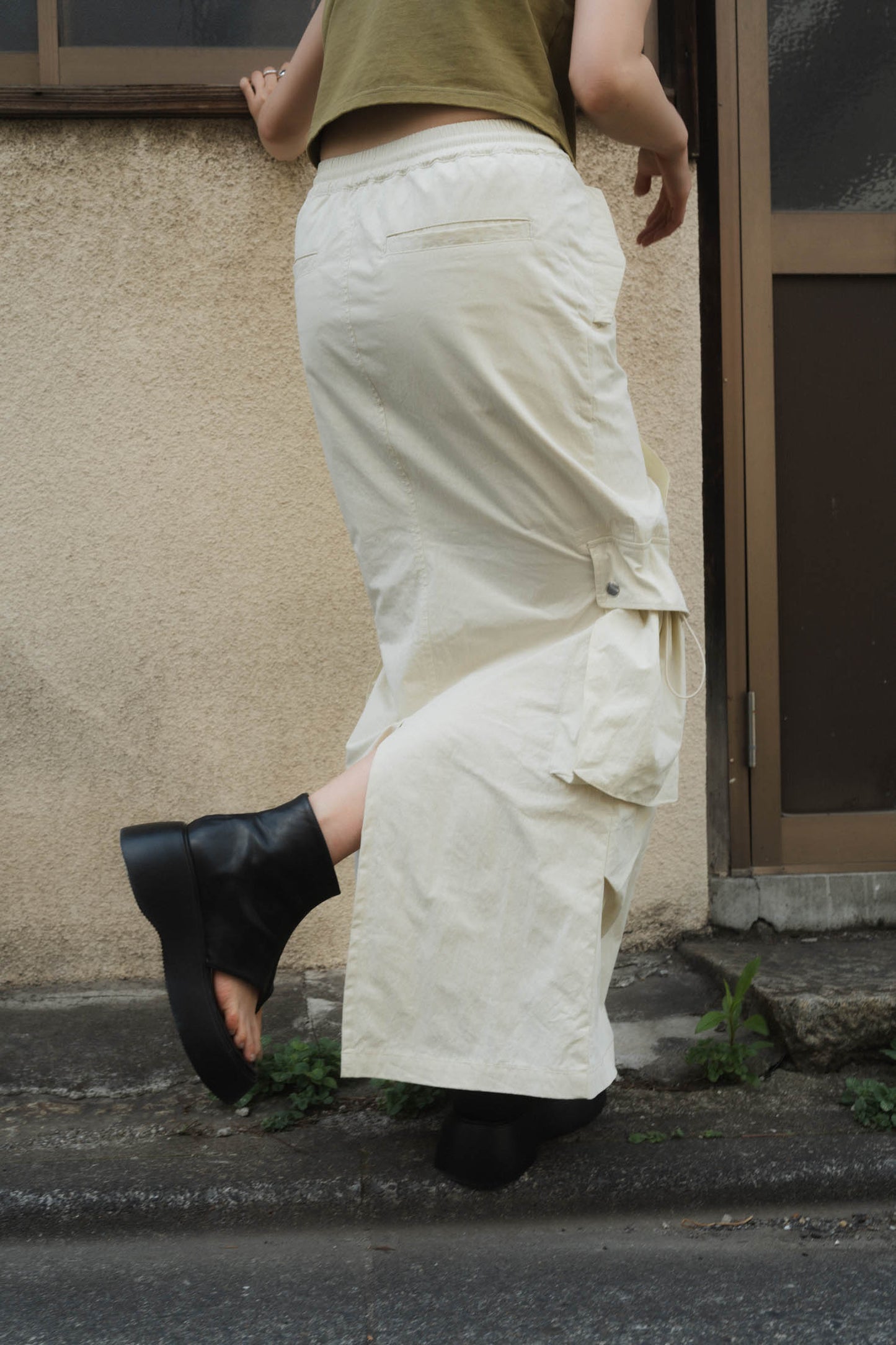 low rize cargo skirt/2color