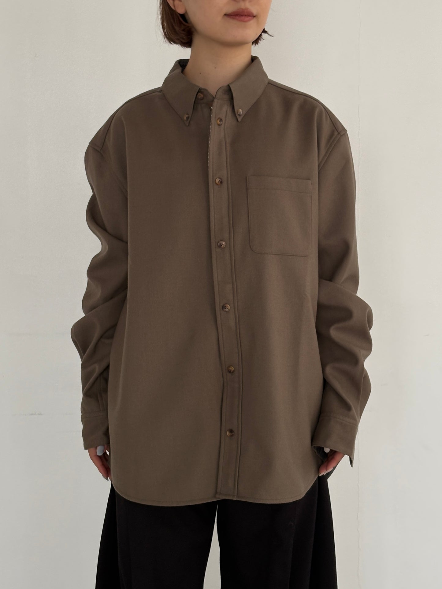 (仮商品名)ボンディングシャツ(unisex)/beige