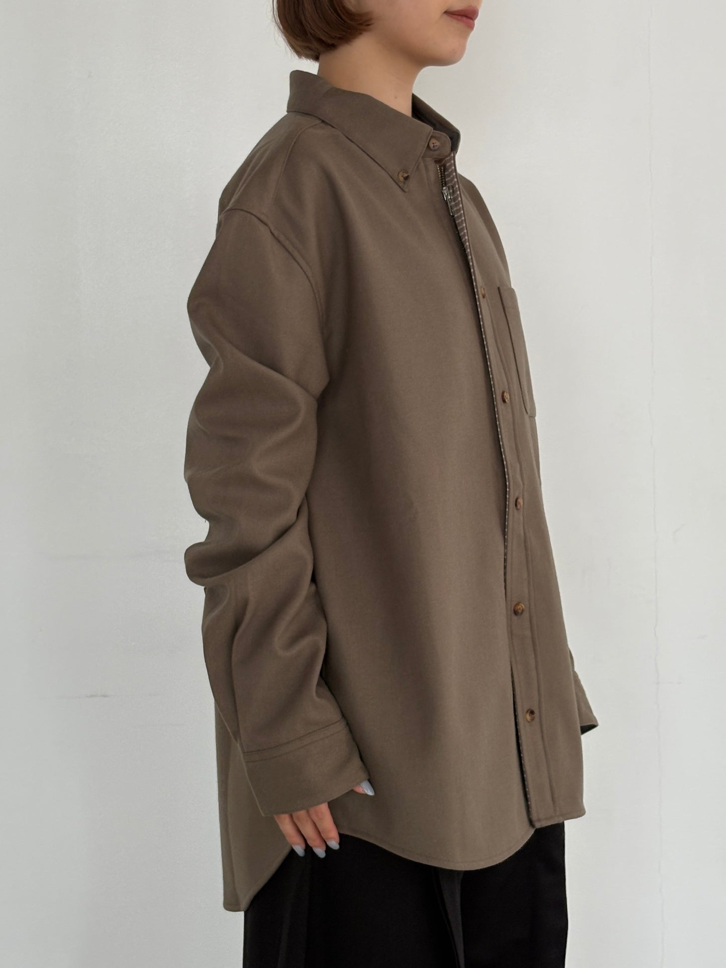(仮商品名)ボンディングシャツ(unisex)/beige