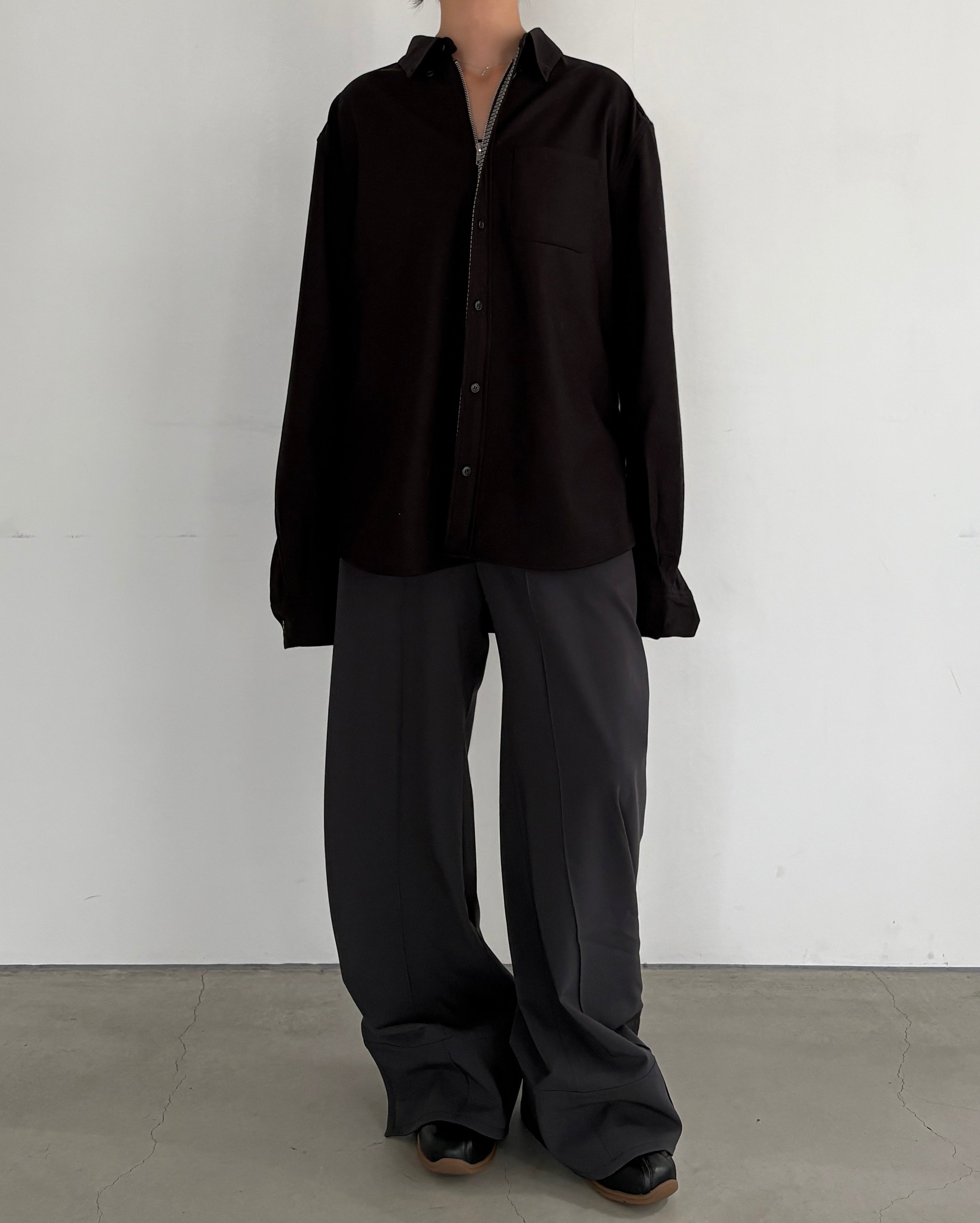 (仮商品名)ボンディングシャツ(unisex)/black