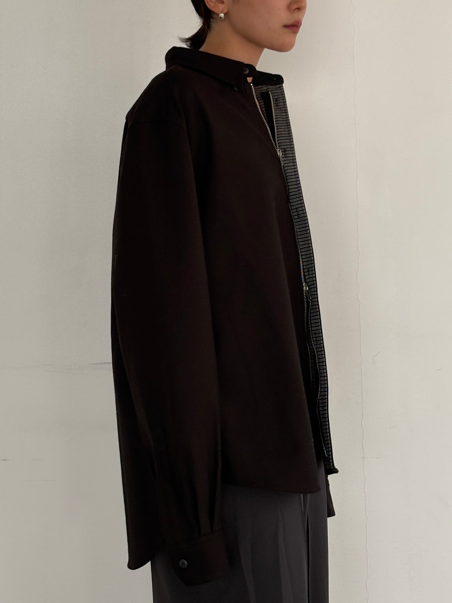 (仮商品名)ボンディングシャツ(unisex)/black