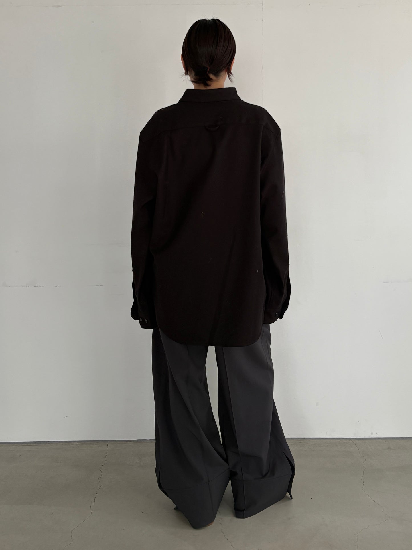 (仮商品名)ボンディングシャツ(unisex)/black