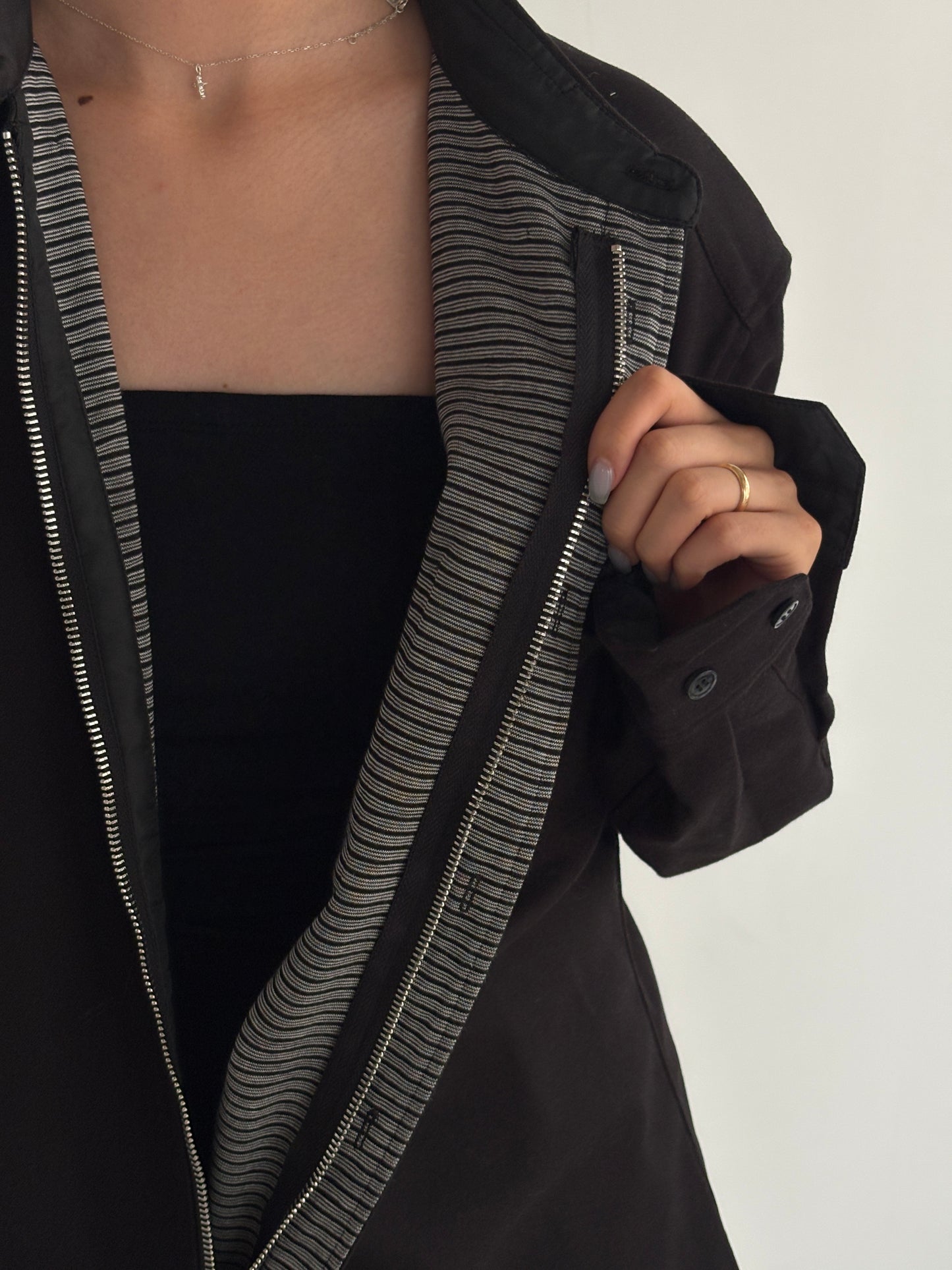 (仮商品名)ボンディングシャツ(unisex)/black