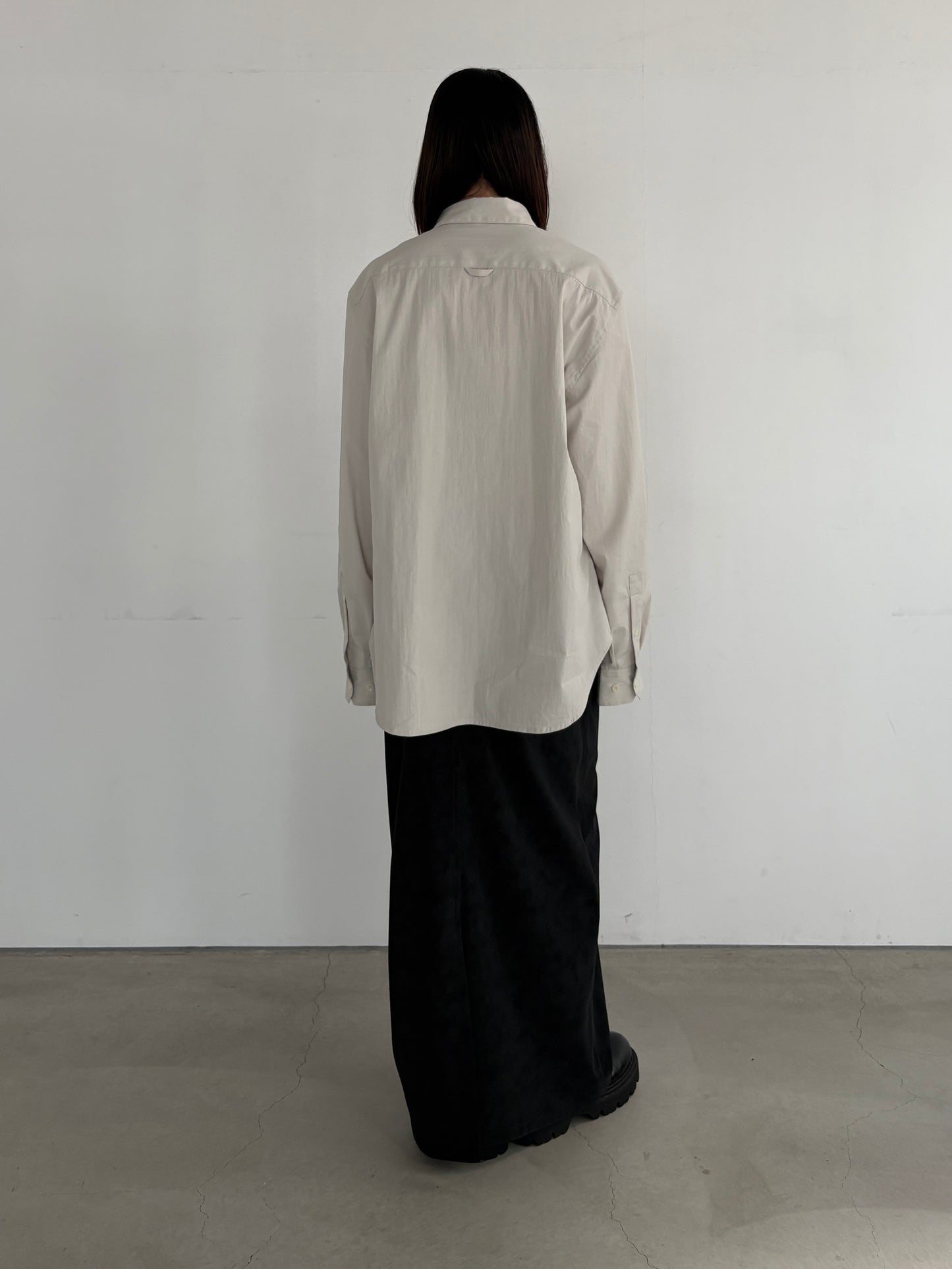 (仮商品名)ジップシャツ(unisex)/white