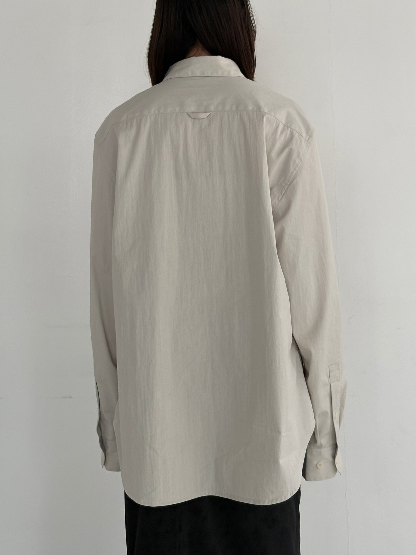 (仮商品名)ジップシャツ(unisex)/white