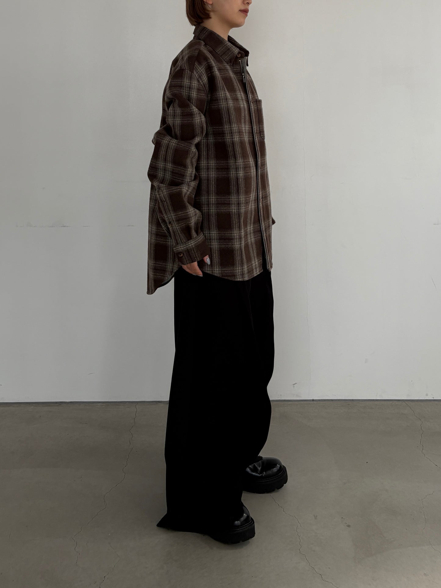 (仮商品名)ボンディングシャツ(unisex)/check