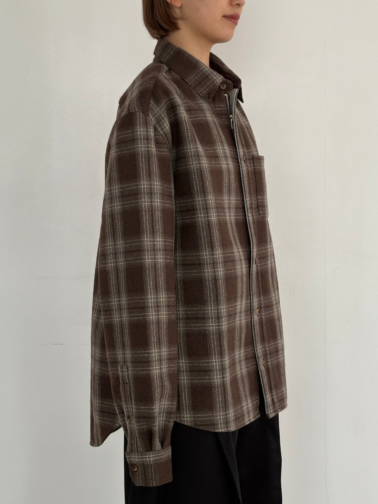 (仮商品名)ボンディングシャツ(unisex)/check