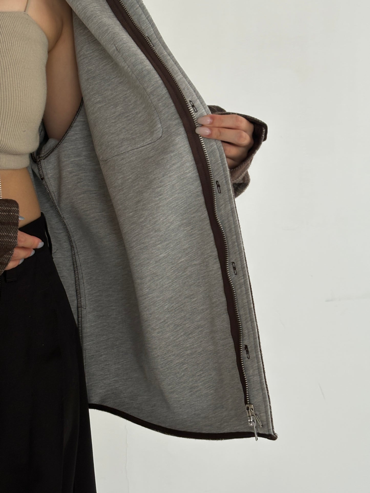 (仮商品名)ボンディングシャツ(unisex)/check