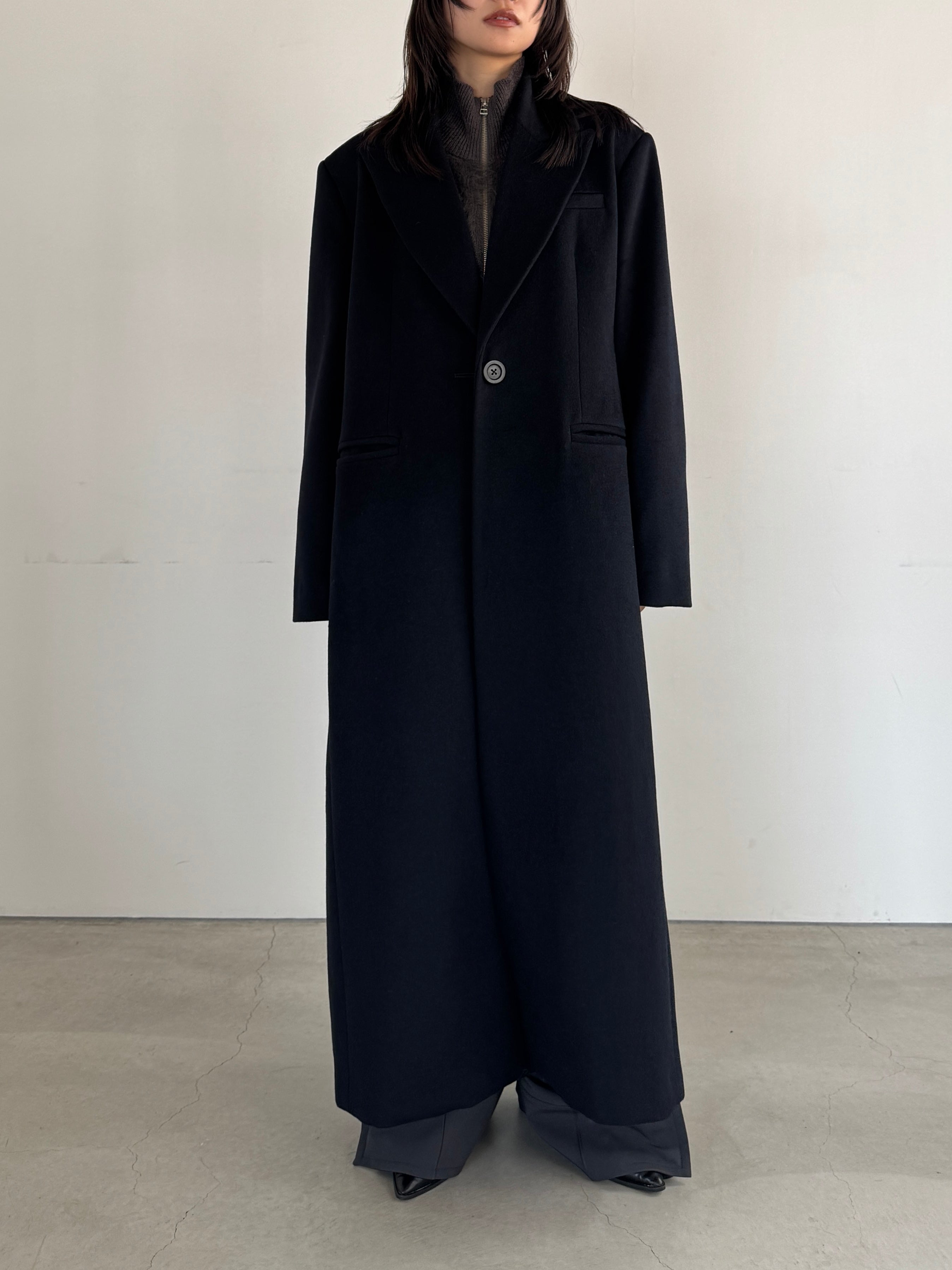 (仮商品名)ロングコート/navy