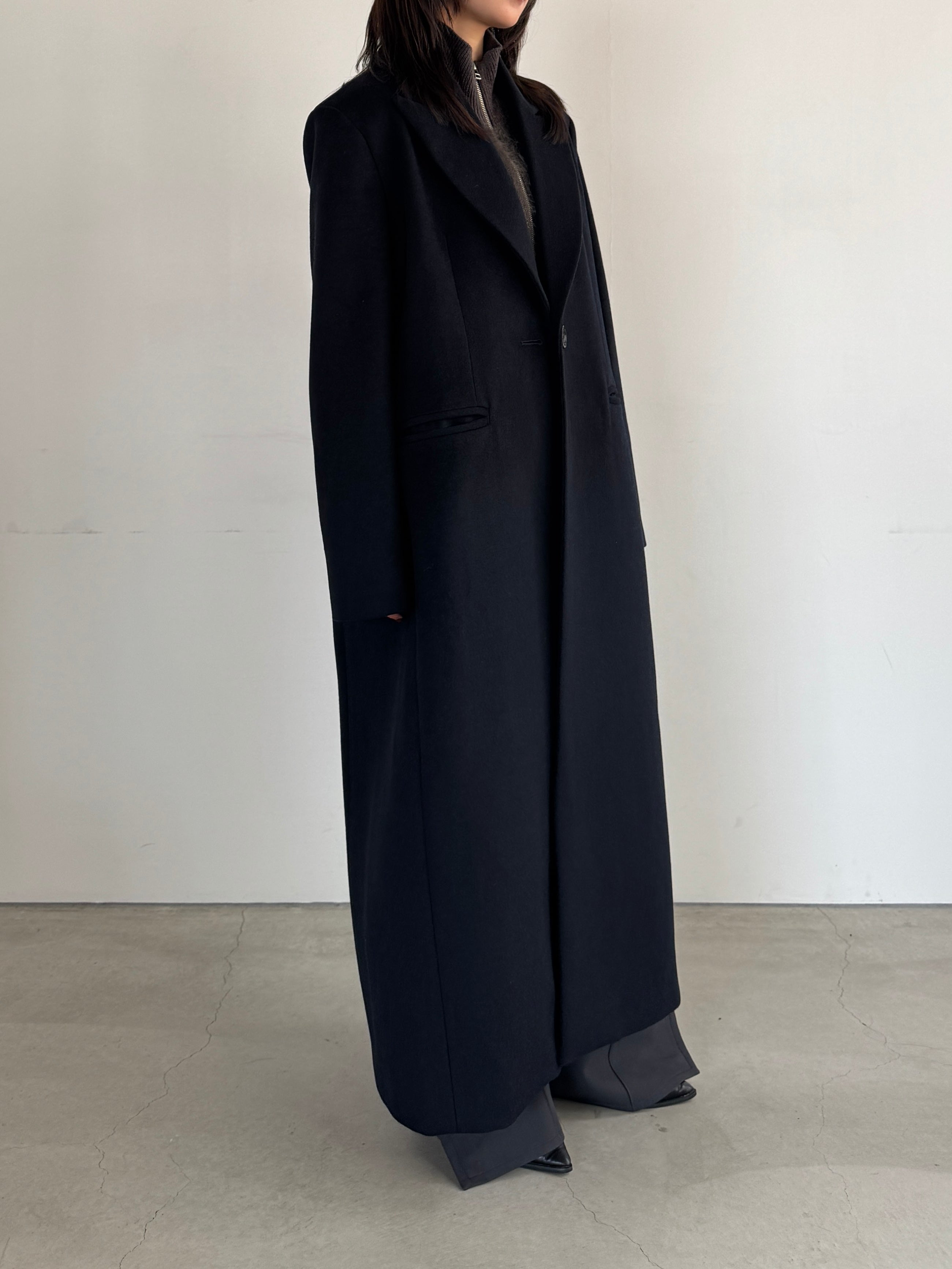 (仮商品名)ロングコート/navy