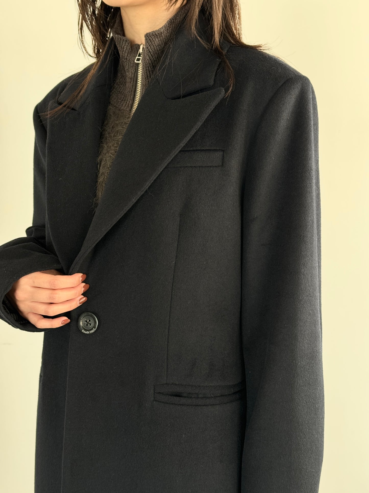 (仮商品名)ロングコート/navy