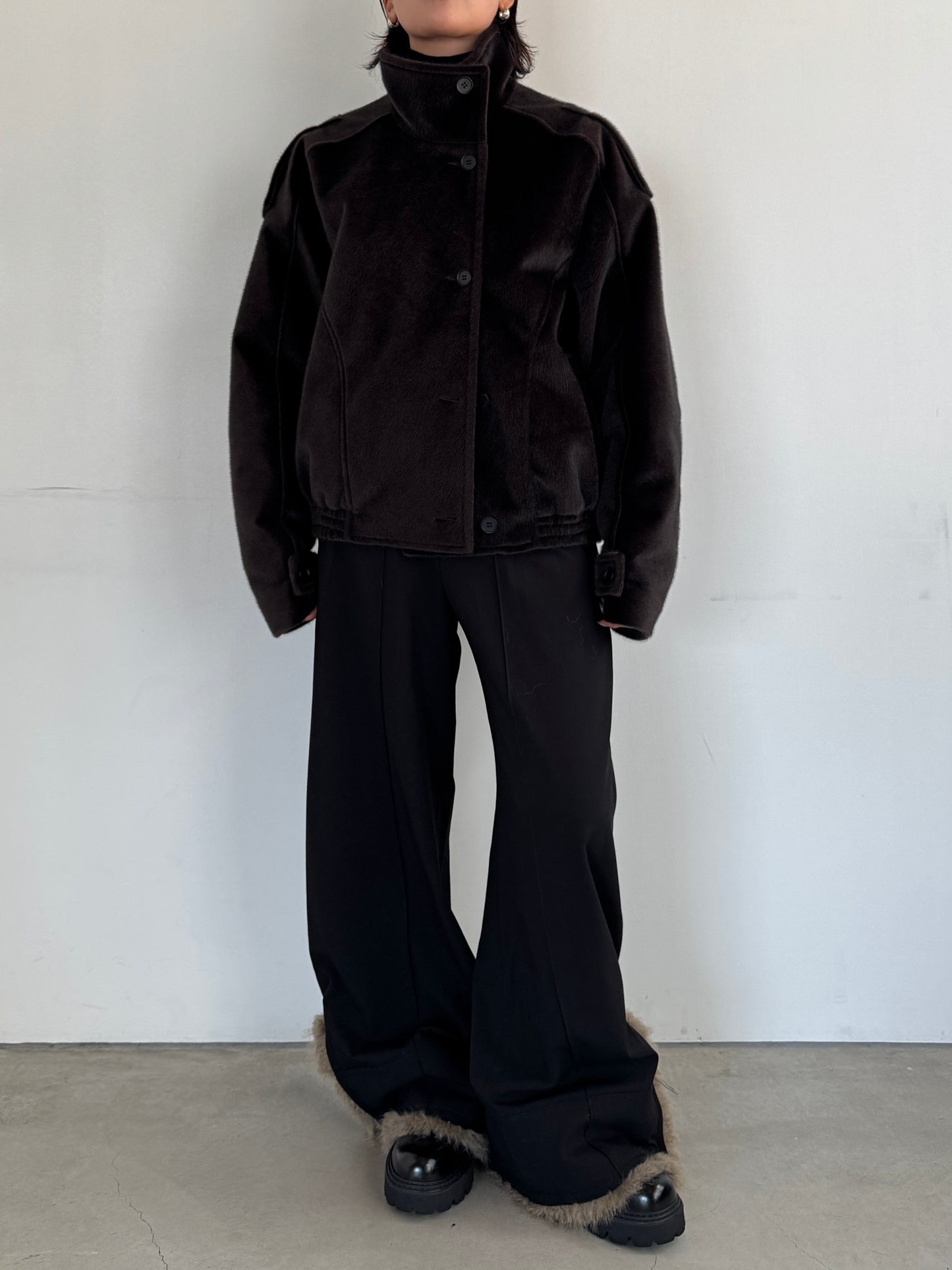 (仮商品名)ホースライダースブルゾン(unisex)/darkbrown