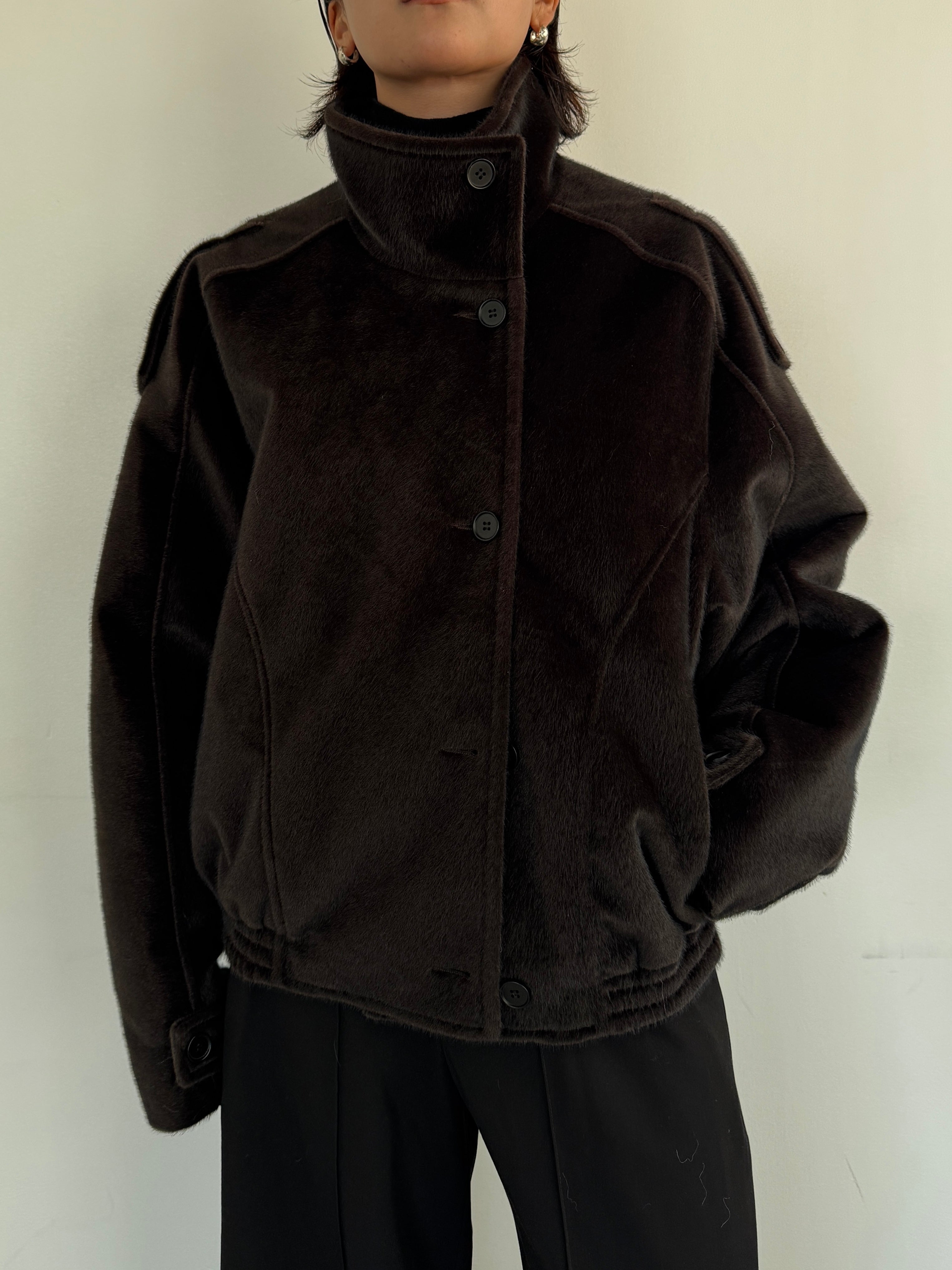 (仮商品名)ホースライダースブルゾン(unisex)/darkbrown