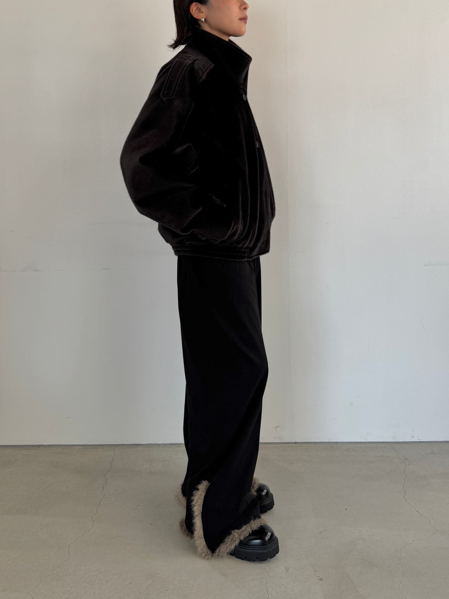(仮商品名)ホースライダースブルゾン(unisex)/darkbrown