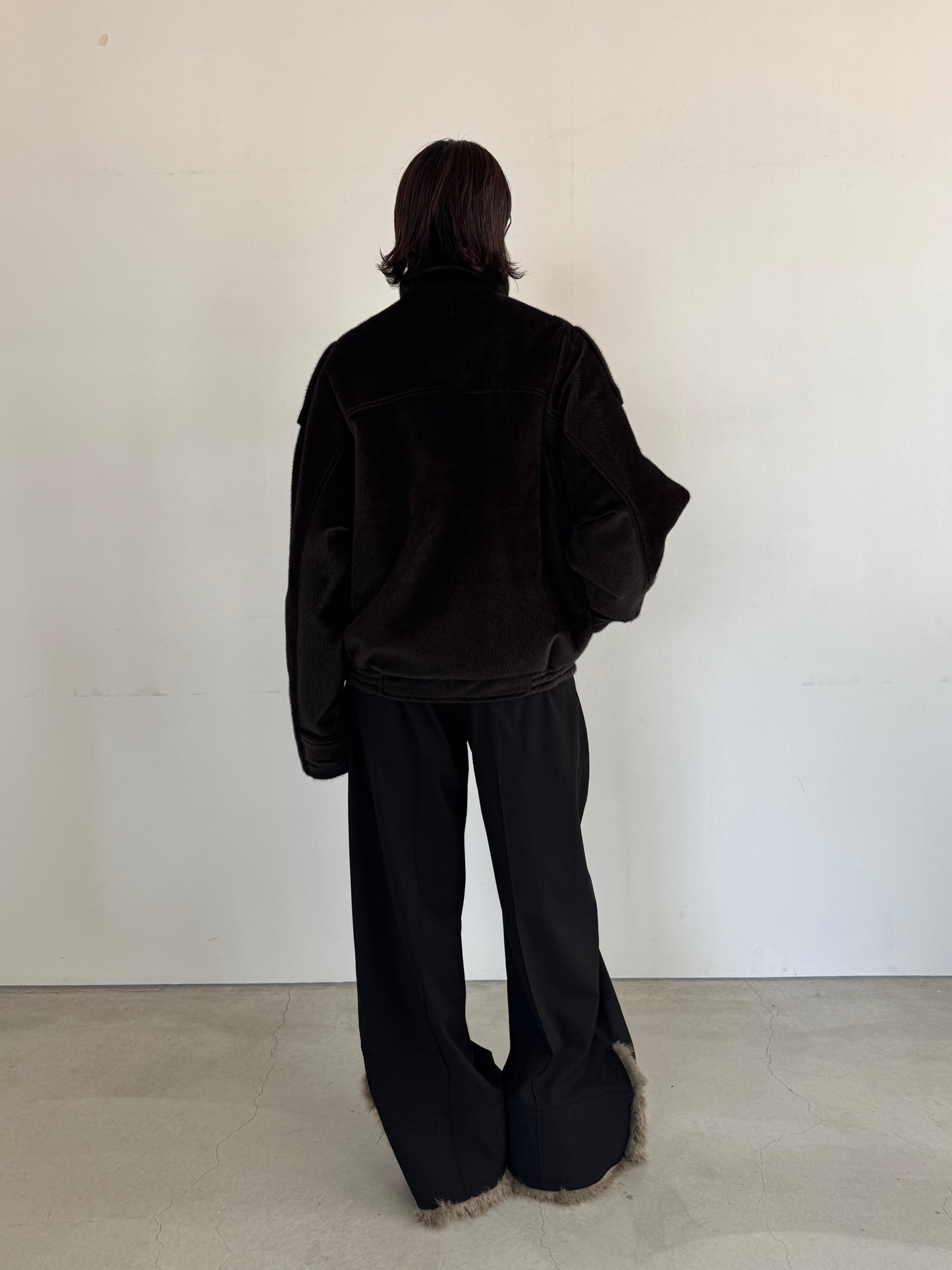 (仮商品名)ホースライダースブルゾン(unisex)/darkbrown