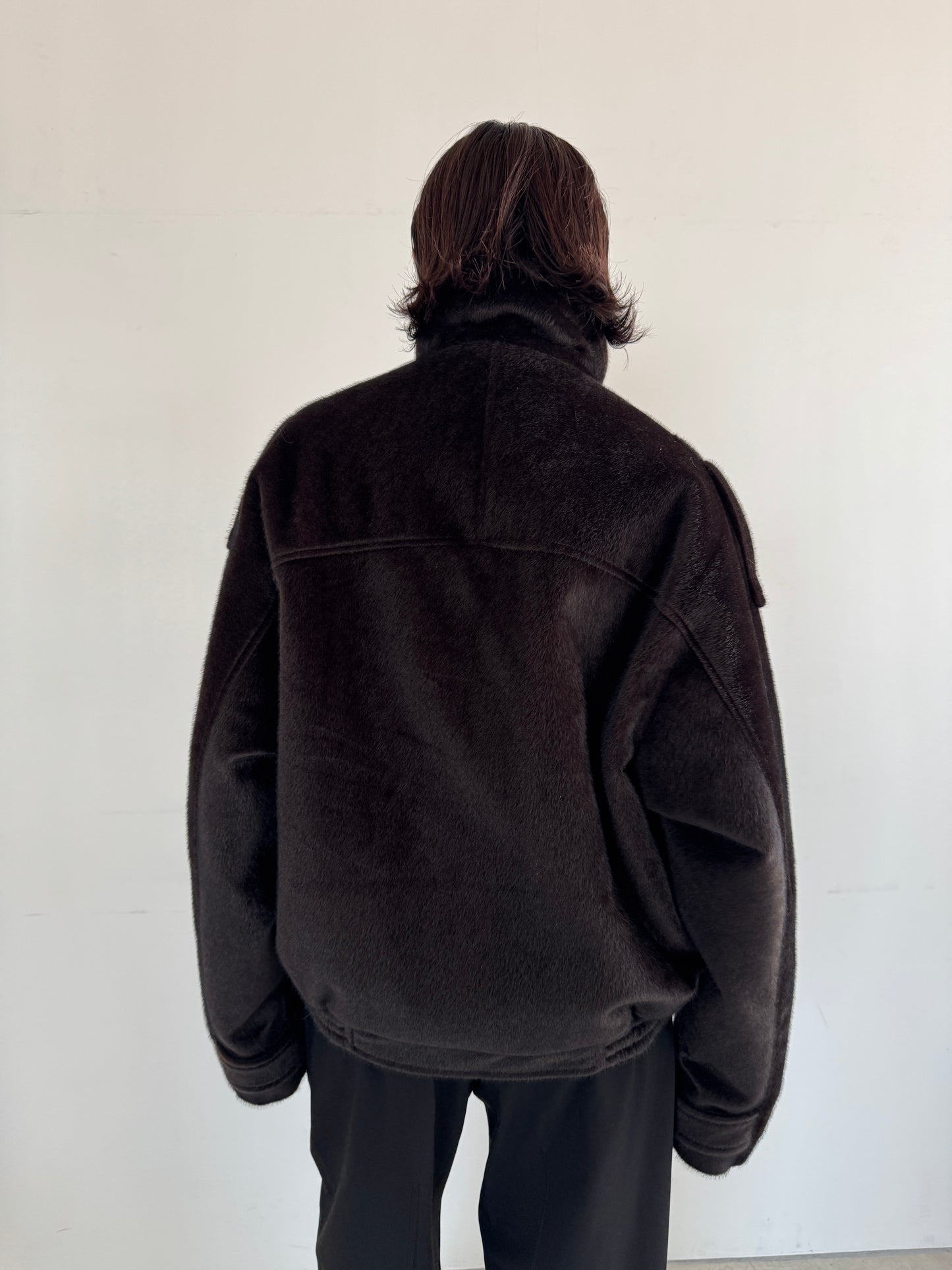 (仮商品名)ホースライダースブルゾン(unisex)/darkbrown