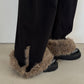 (仮商品名)スラックスファーパンツ(unisex)/blackfur
