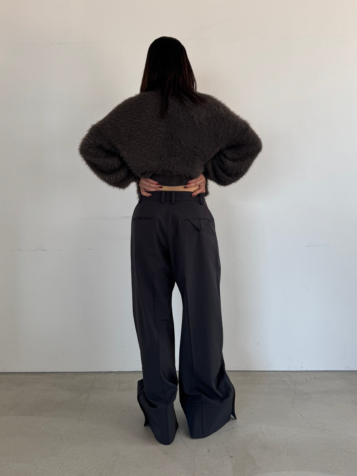 (仮商品名)スラックスパンツ(unisex)/gray