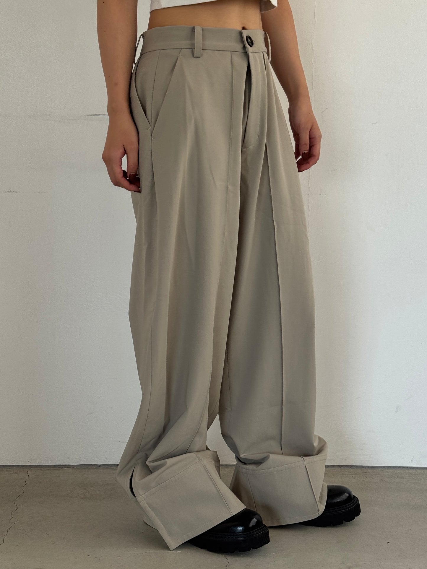 (仮商品名)スラックスパンツ(unisex)/sandbeige