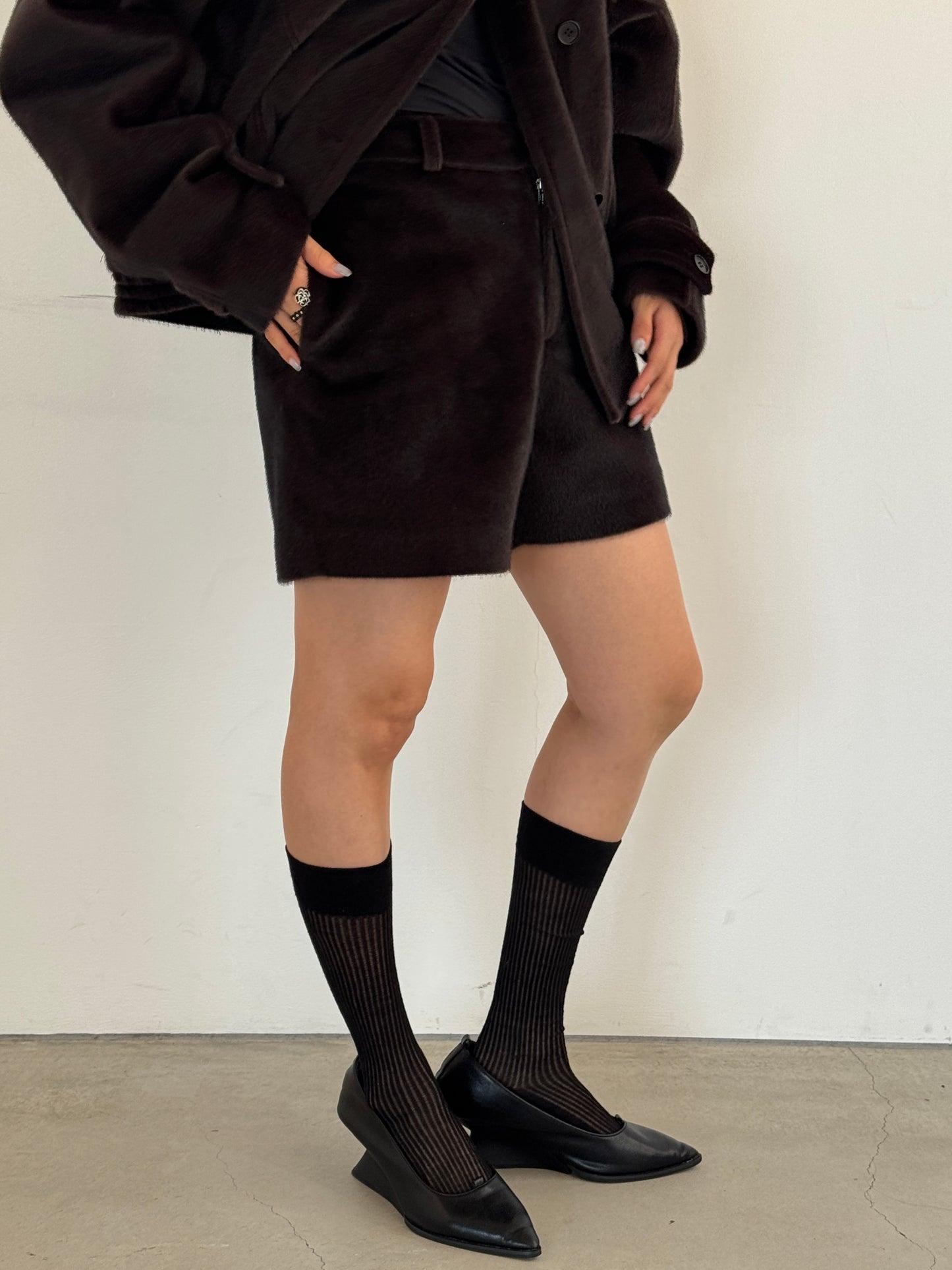 (仮商品名)ホースミニパンツ/darkbrown