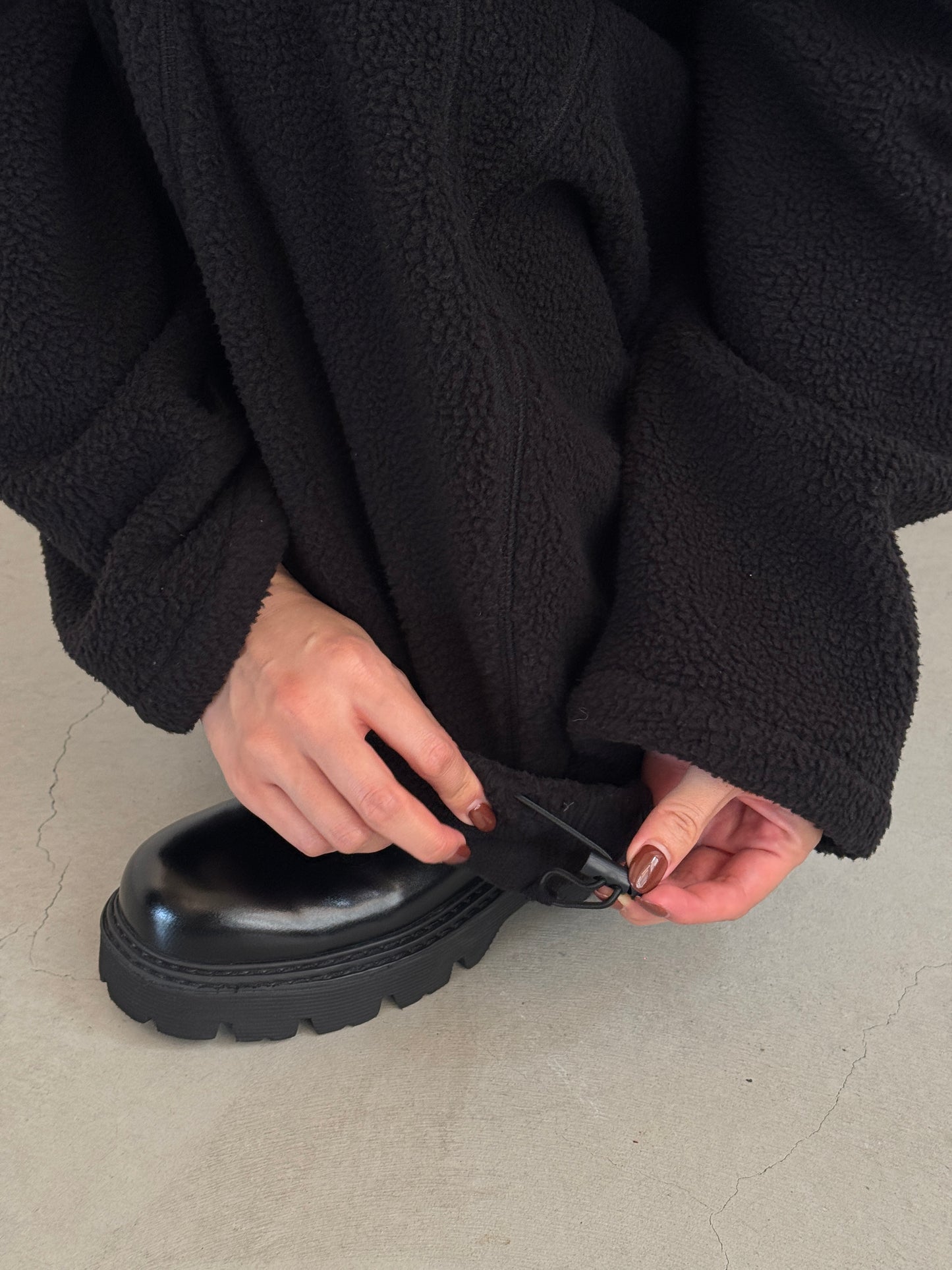 (仮商品名)ボアパンツ(unisex)/black