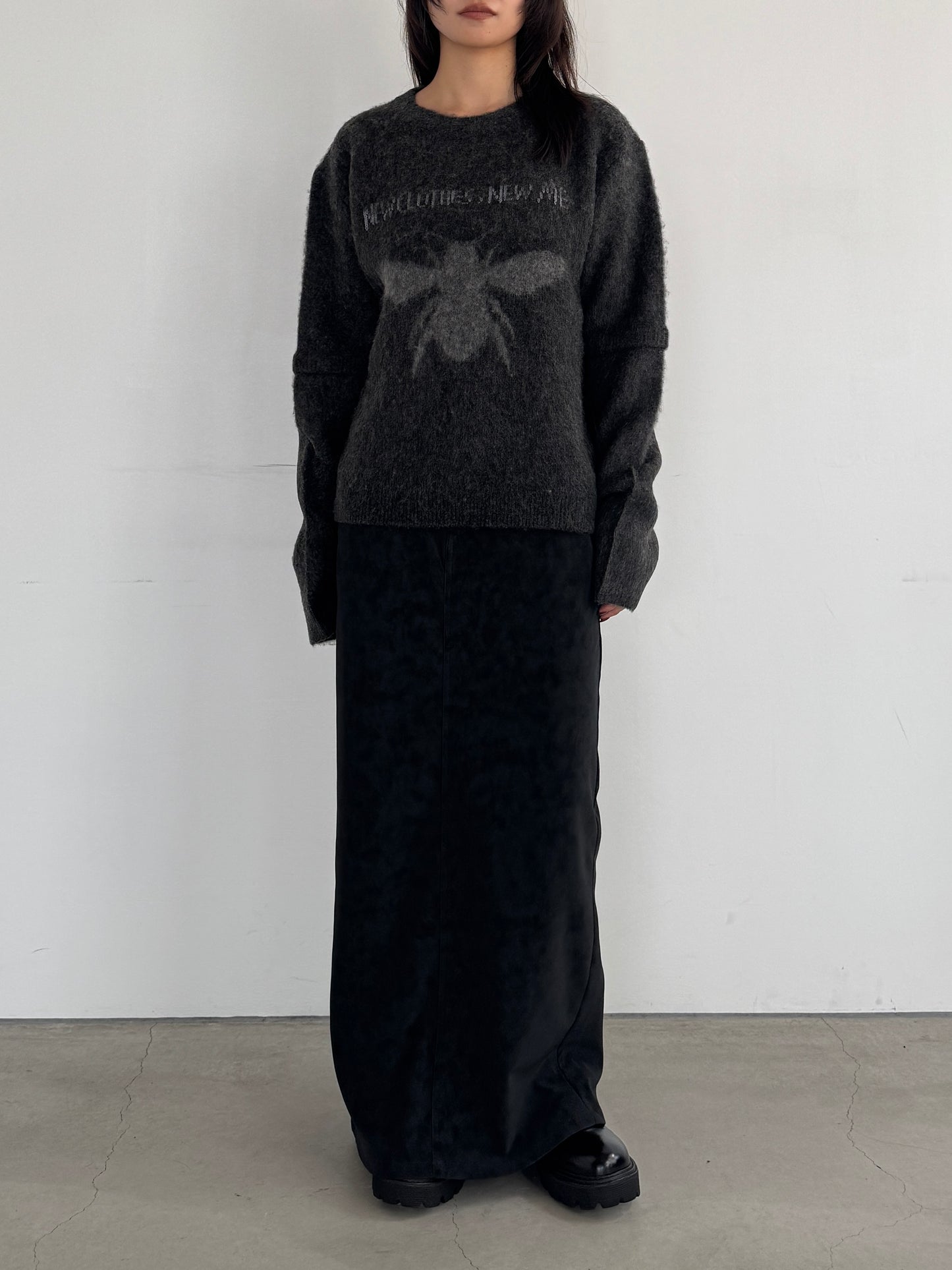 (仮商品名)はちニット(unisex)/gray