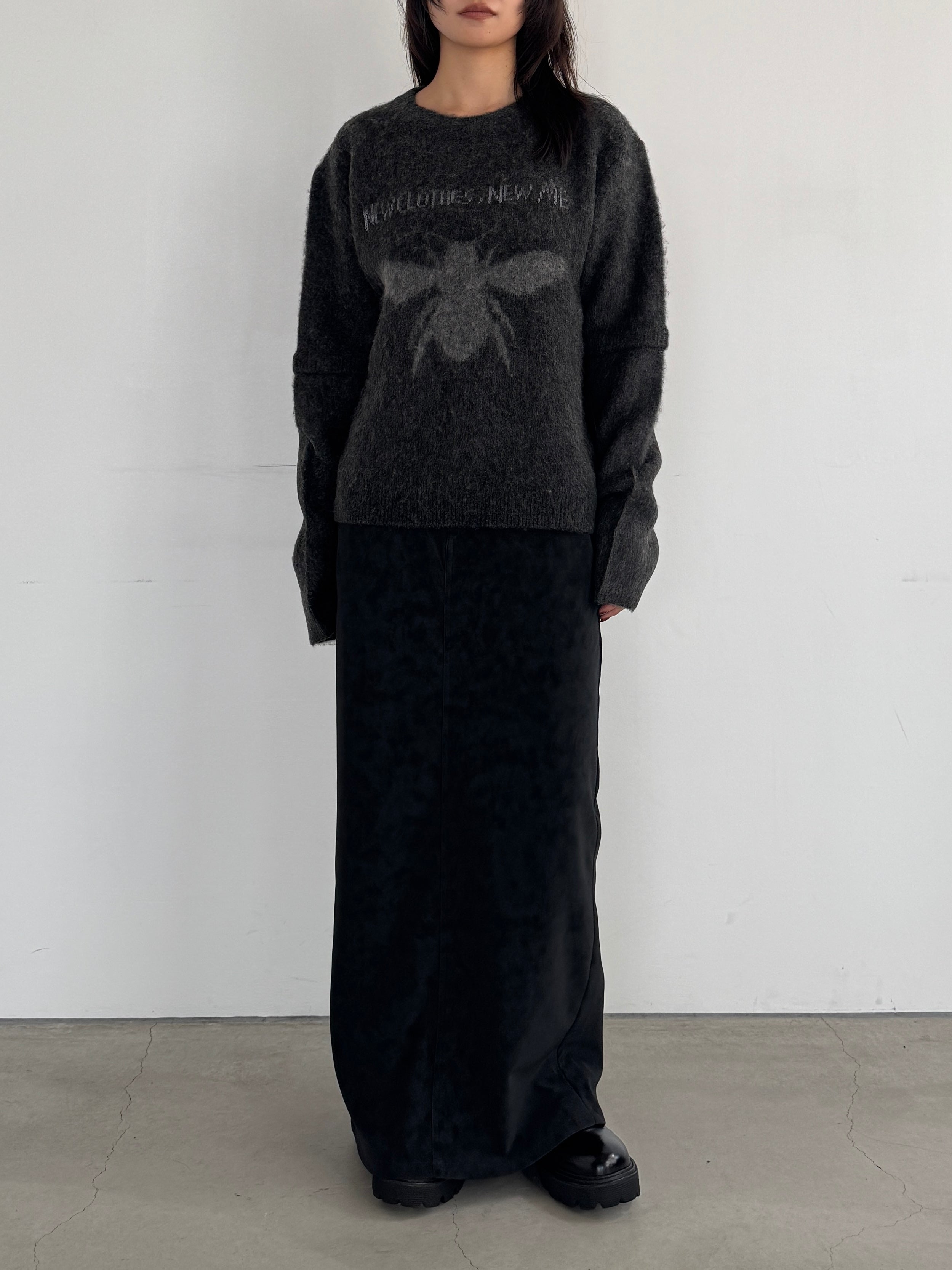 (仮商品名)はちニット(unisex)/gray