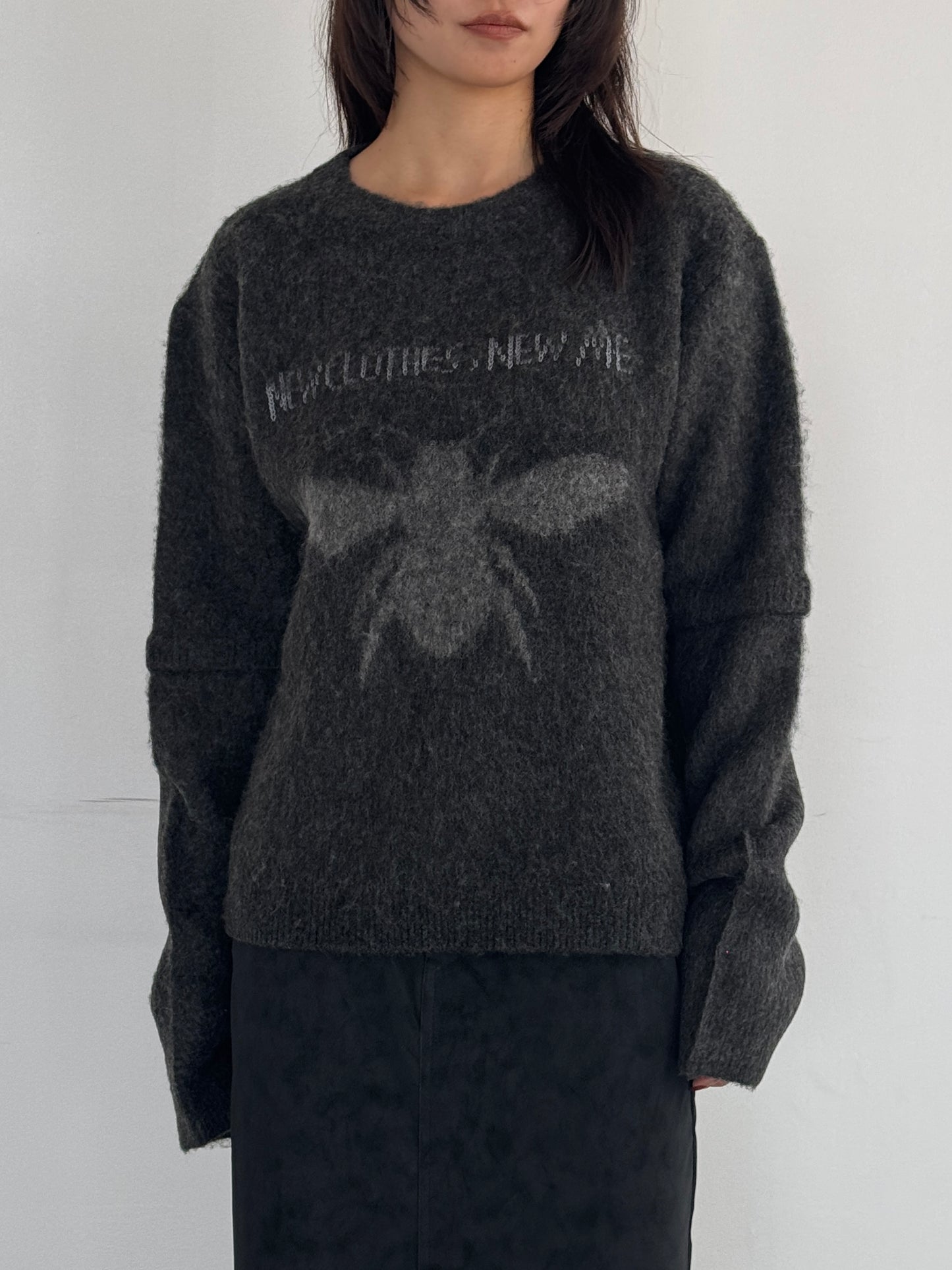 (仮商品名)はちニット(unisex)/gray
