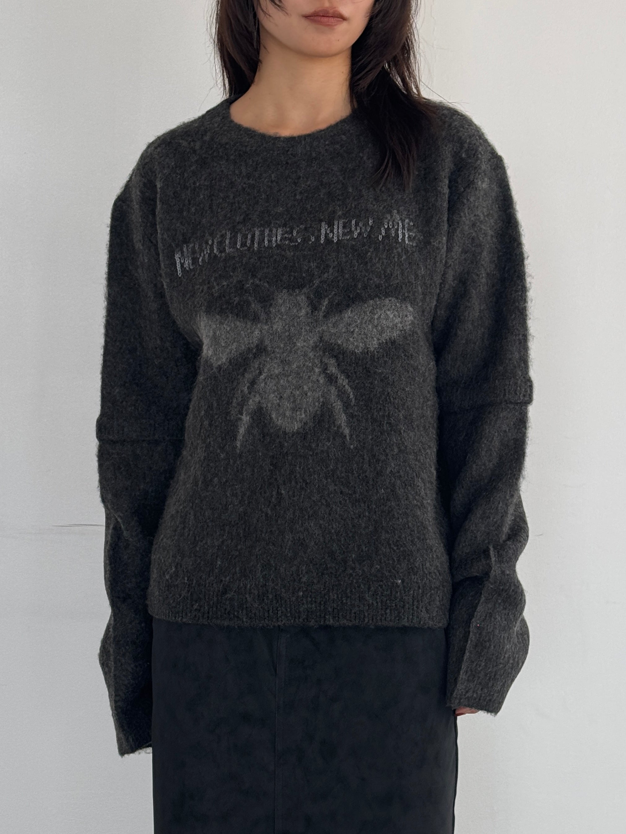 (仮商品名)はちニット(unisex)/gray