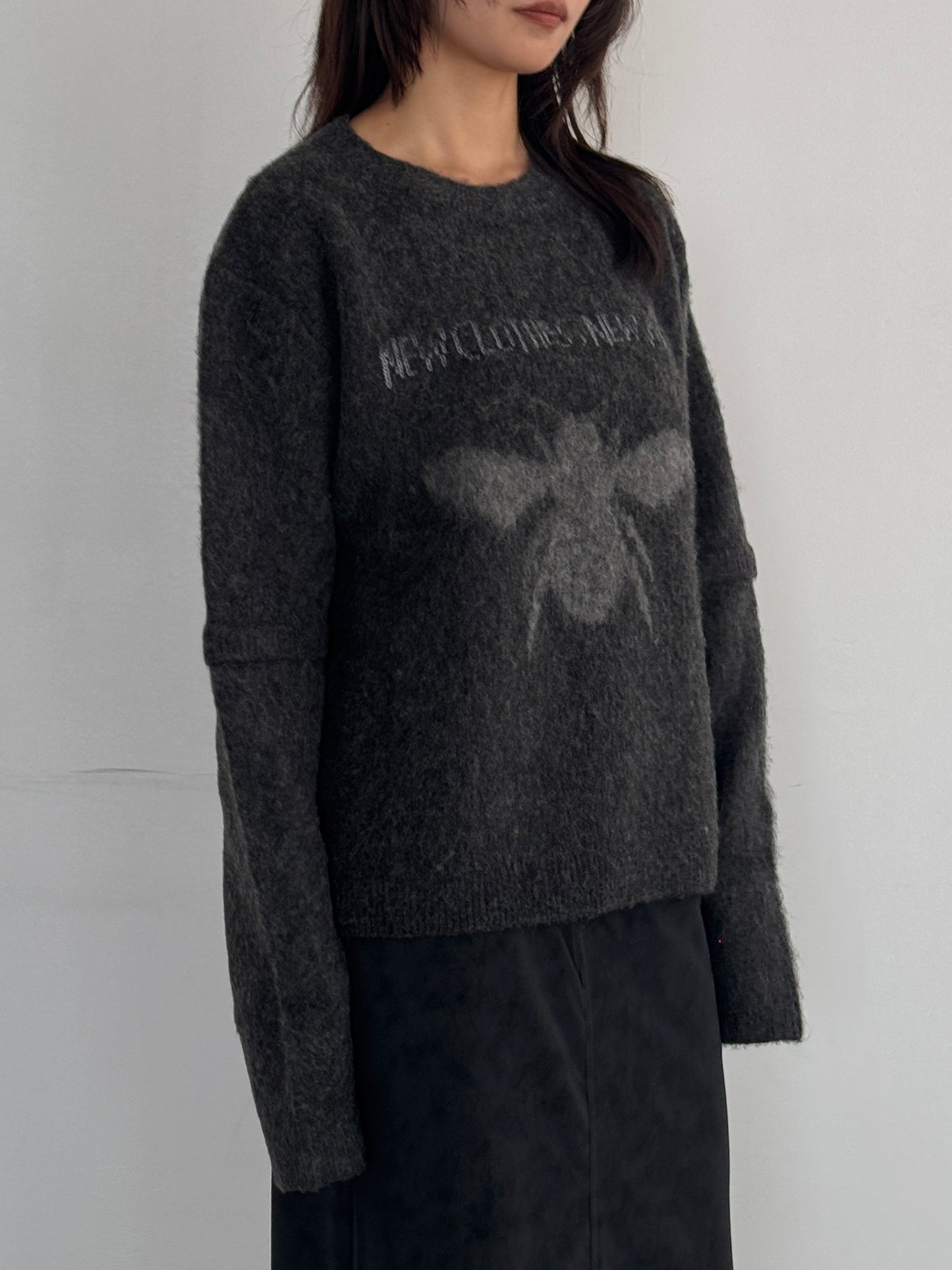 (仮商品名)はちニット(unisex)/gray