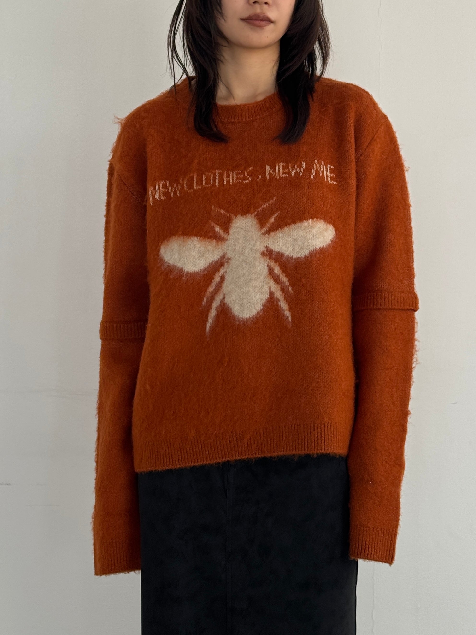 (仮商品名)はちニット(unisex)/orange