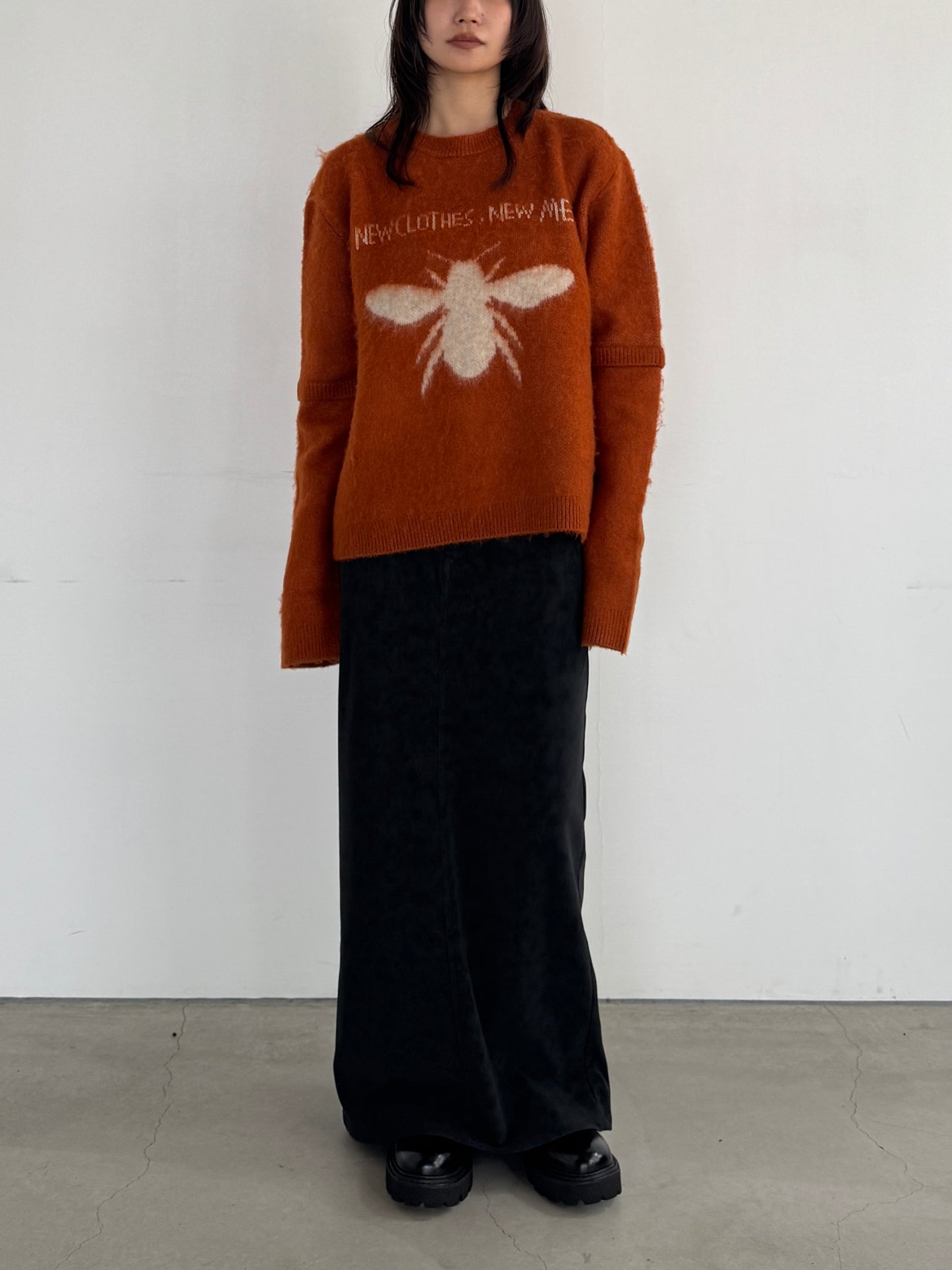 (仮商品名)はちニット(unisex)/orange