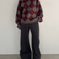 (仮商品名)アーガイルニット(unisex)/red