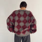 (仮商品名)アーガイルニット(unisex)/red