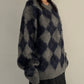 (仮商品名)アーガイルニット(unisex)/navy