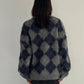 (仮商品名)アーガイルニット(unisex)/navy