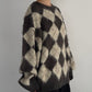 (仮商品名)アーガイルニット(unisex)/brown