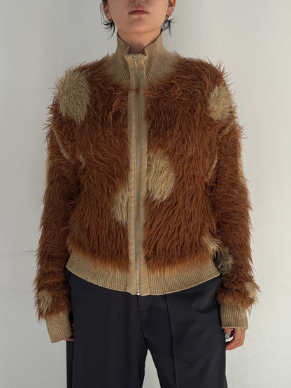 (仮商品名)シャギージップニット/camel