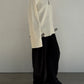(仮商品名)デニムドッキングニット(unisex)/ivory