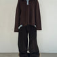 (仮商品名)デニムドッキングニット(unisex)/brown