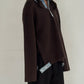 (仮商品名)デニムドッキングニット(unisex)/brown