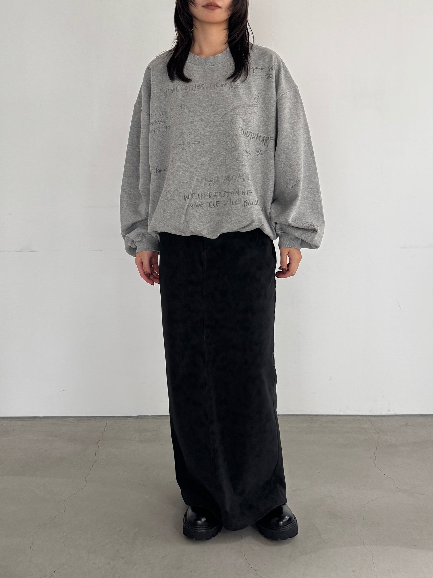 (仮商品名)メッセージスウェット(unisex)/gray