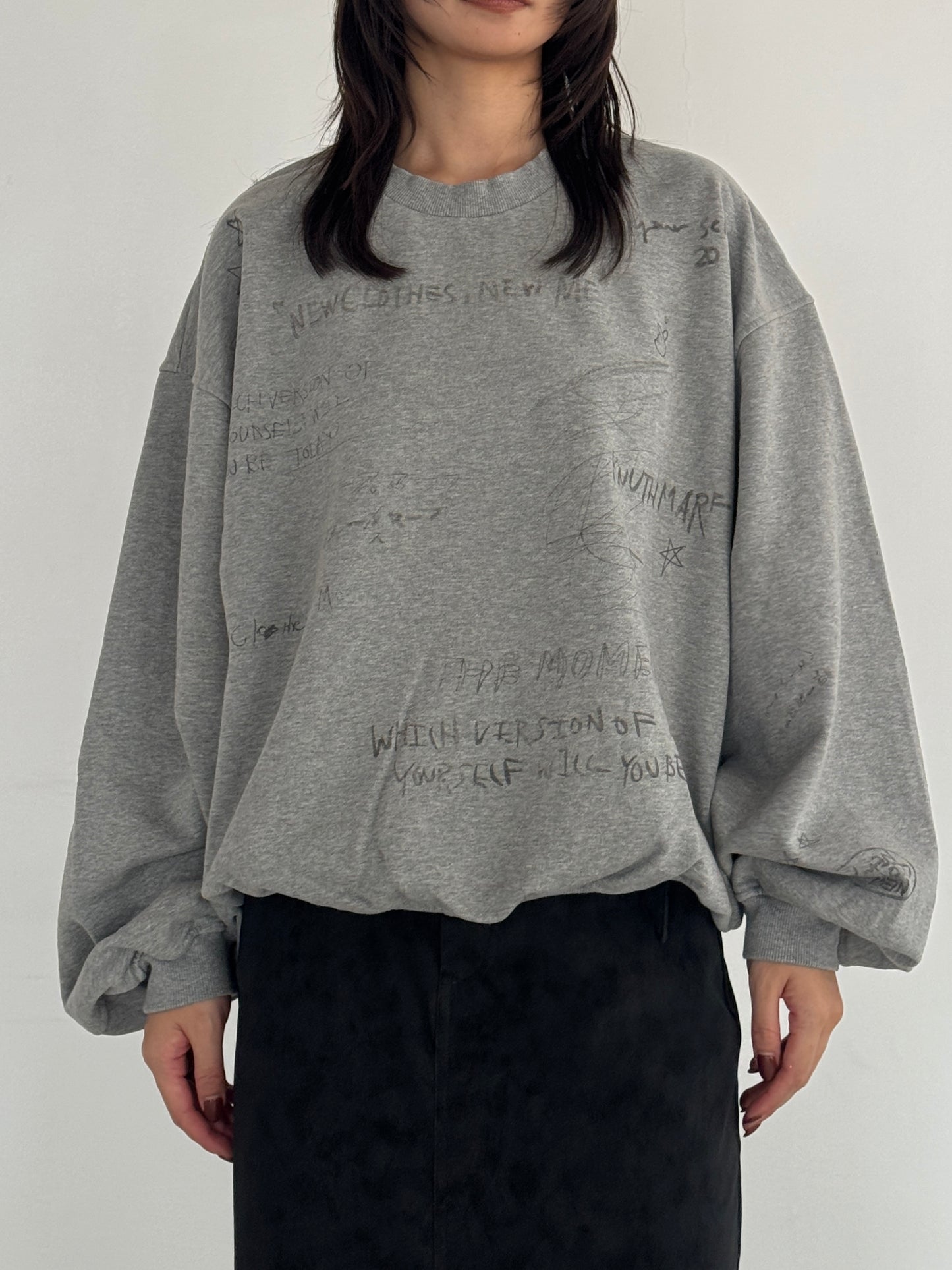 (仮商品名)メッセージスウェット(unisex)/gray